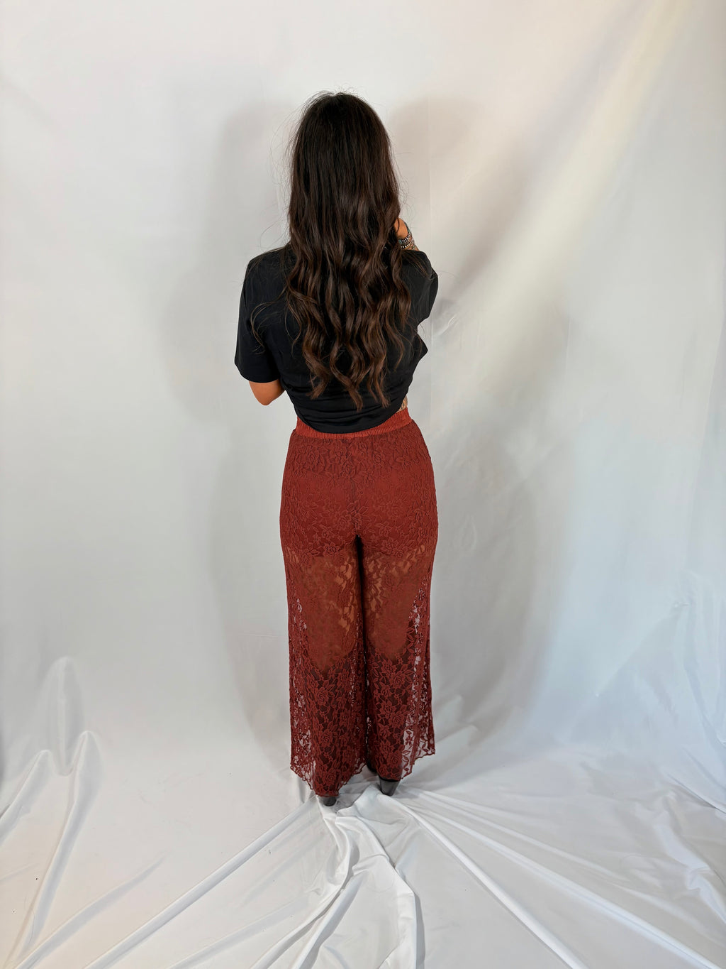 Outlaw Woman Burnt Sienna Lace Pants