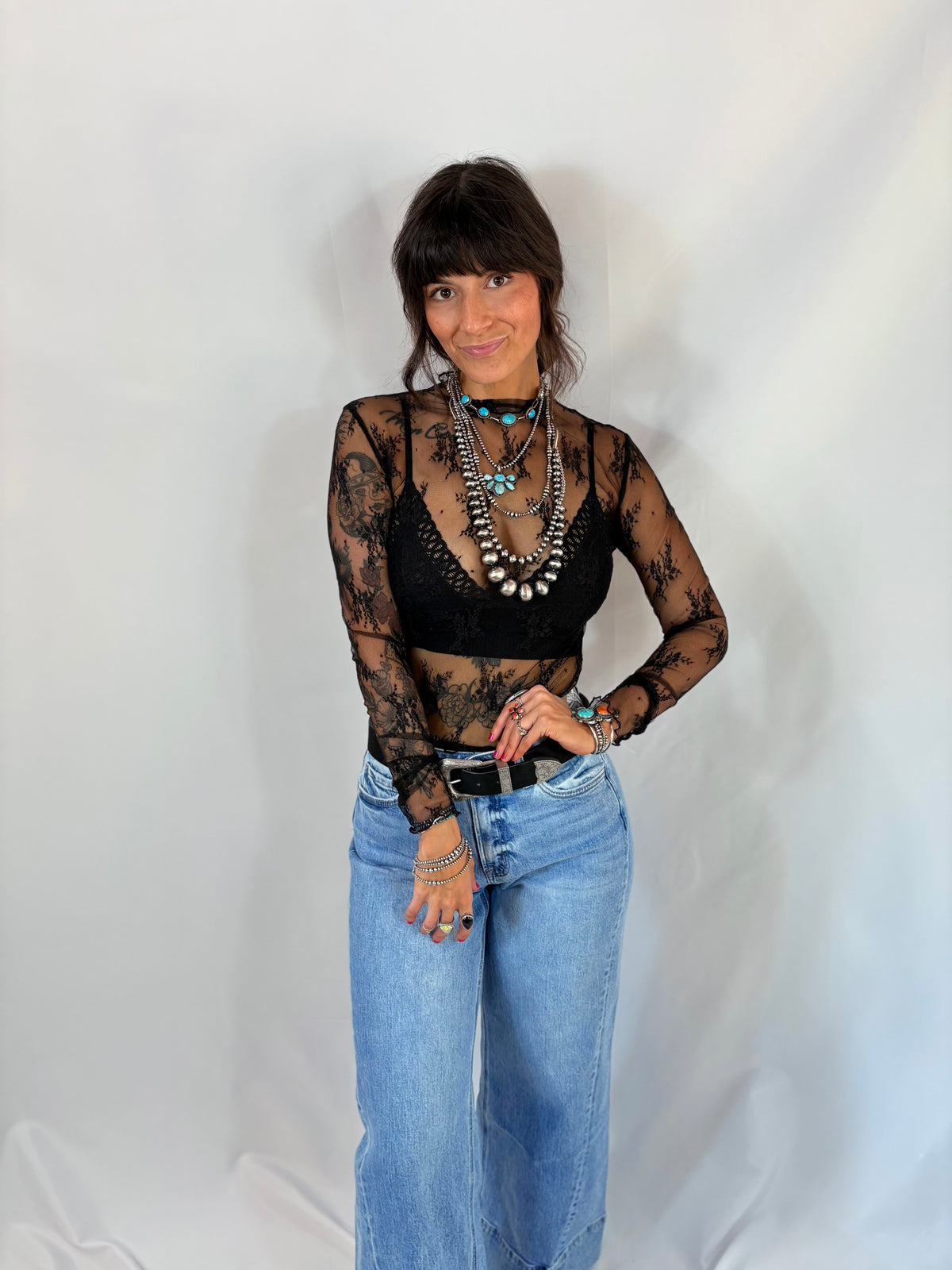 Vervet Lucky Buckle Extra Wide Leg Denim