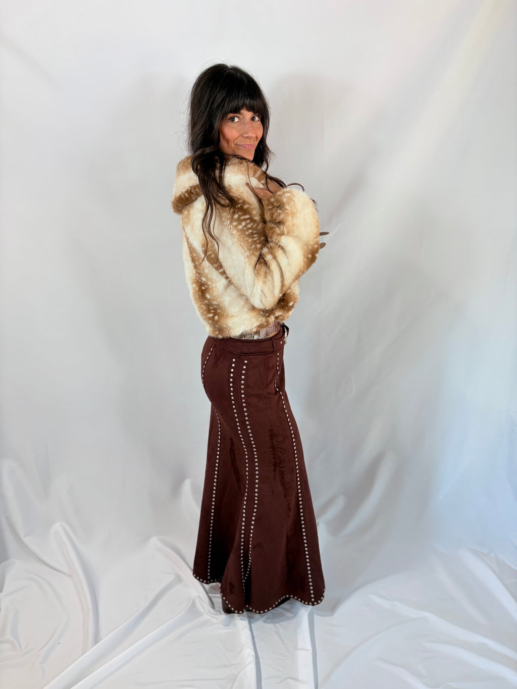 Jessi Suede Maxi Skirt