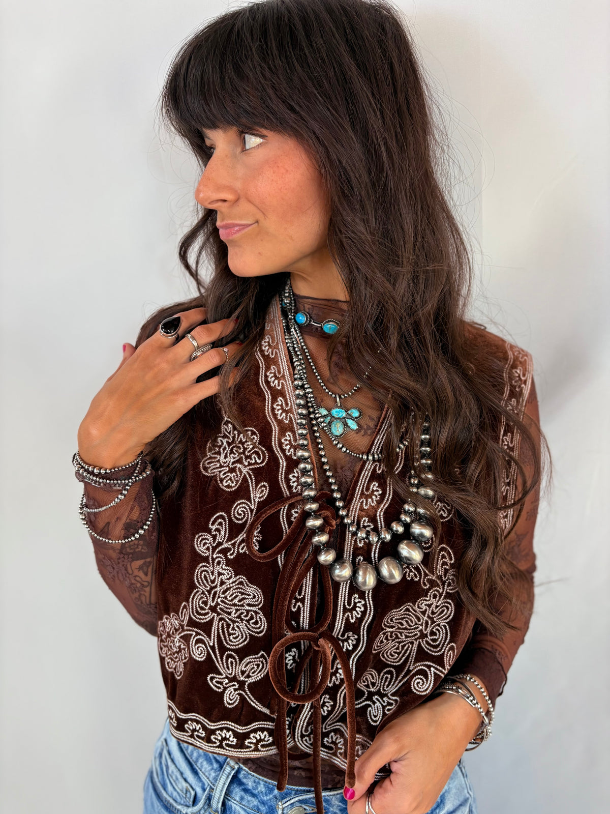 Rustlers and Romance Velvet Vest