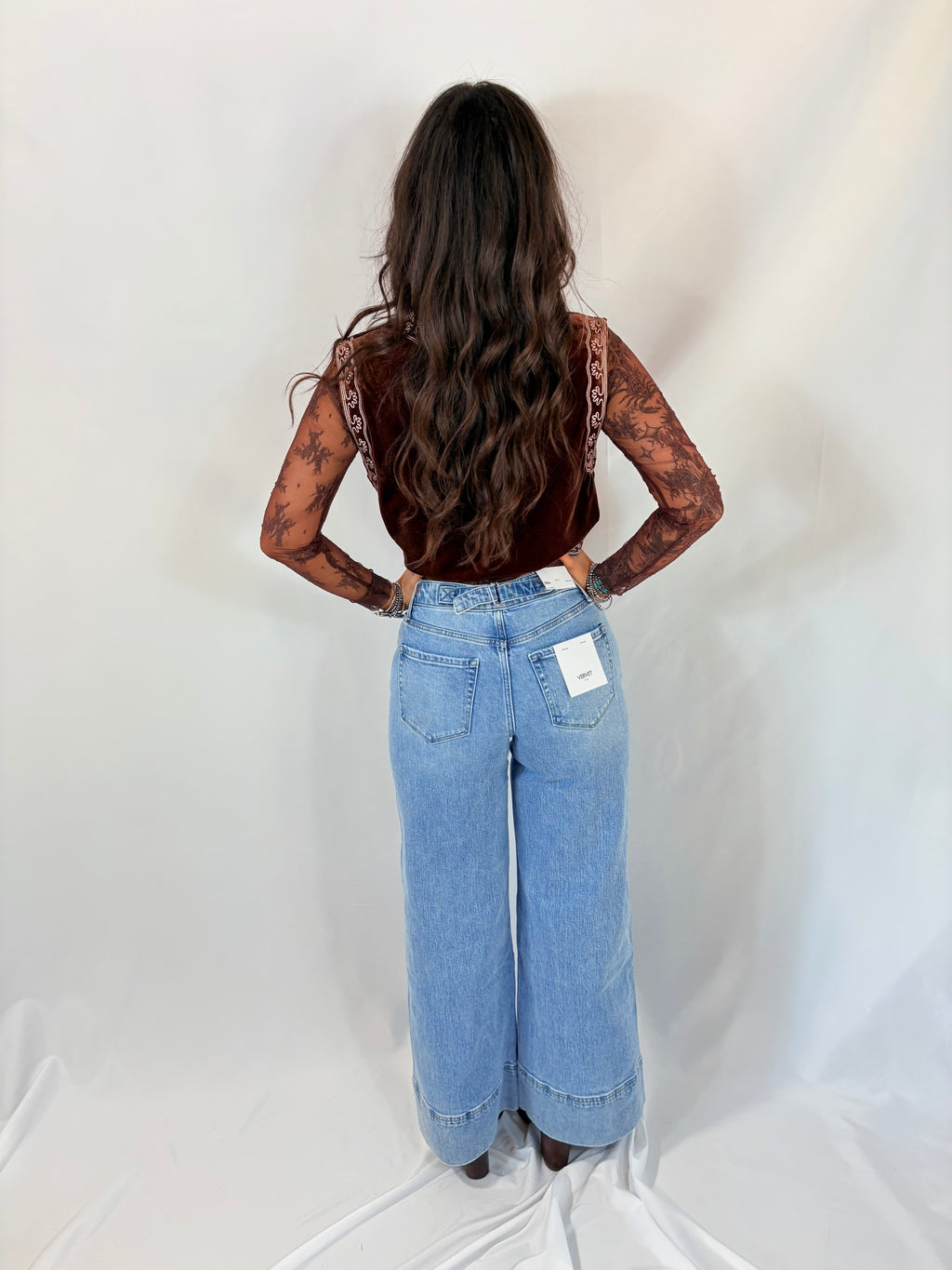Vervet Lucky Buckle Extra Wide Leg Denim
