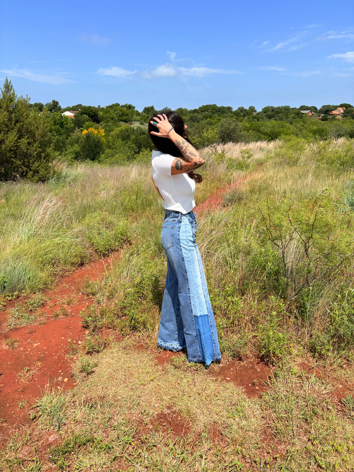 KanCan Split Decision Wide Leg Denim