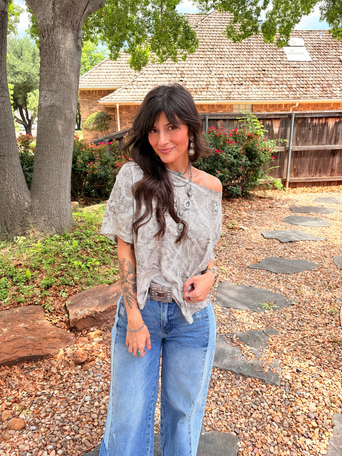 KanCan Split Decision Wide Leg Denim
