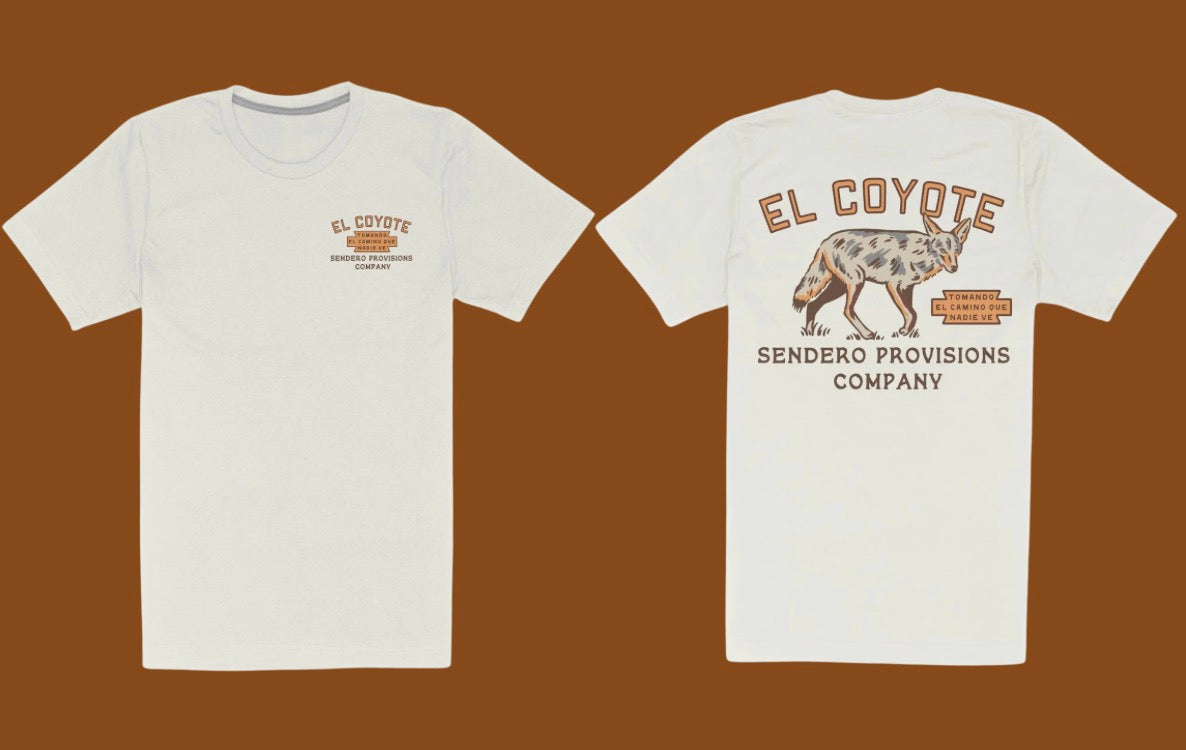 El Coyote Vintage White Tee