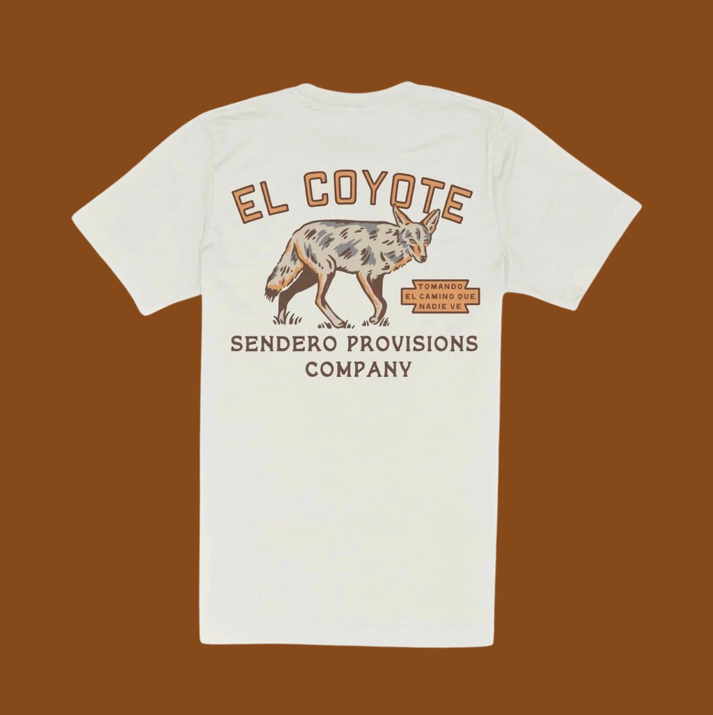 El Coyote Vintage White Tee
