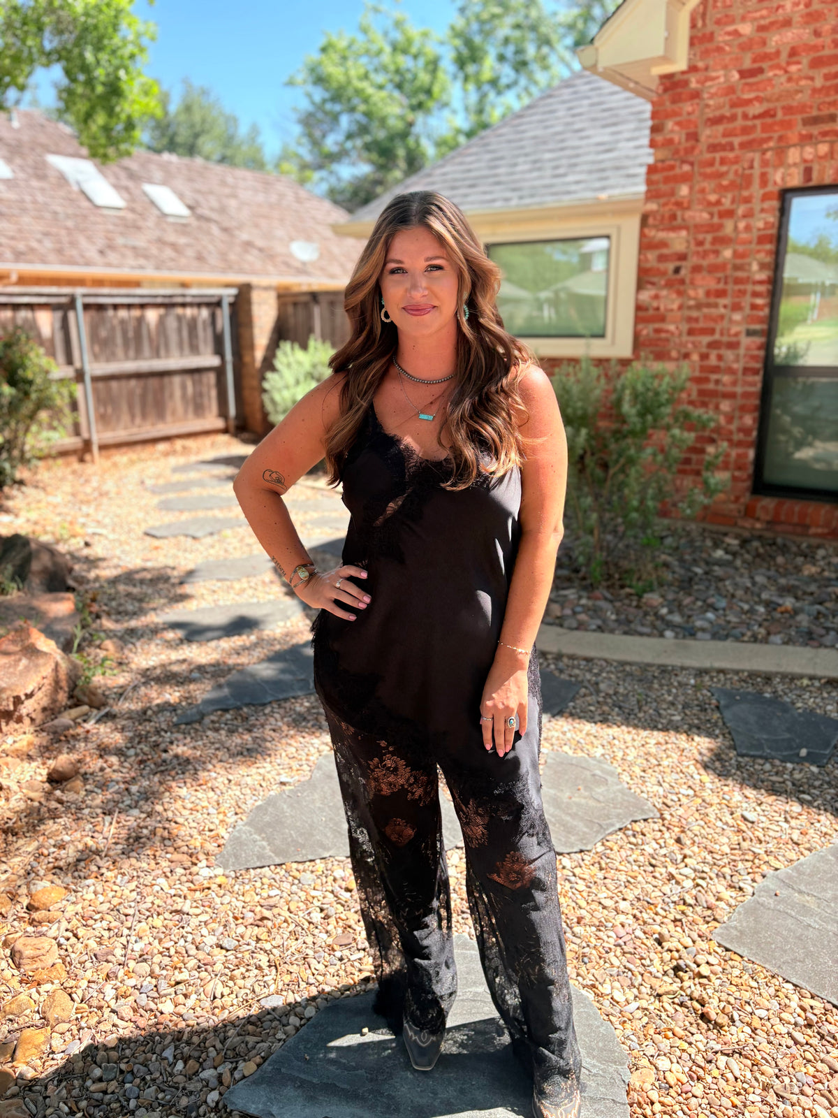 Midnight Satin Pant Set