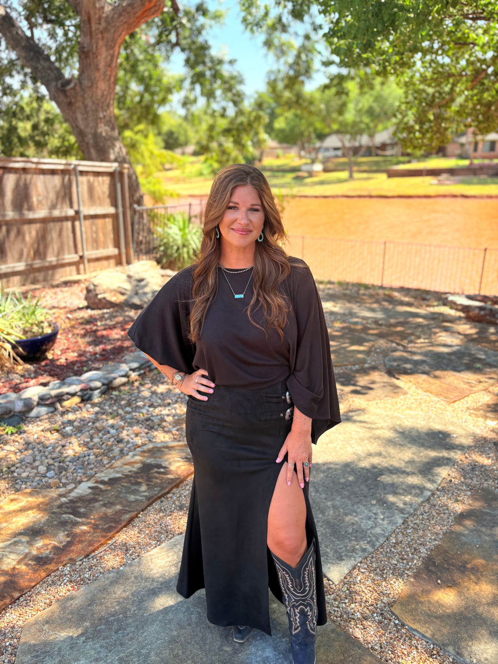 Buckle Babe Maxi Skirt