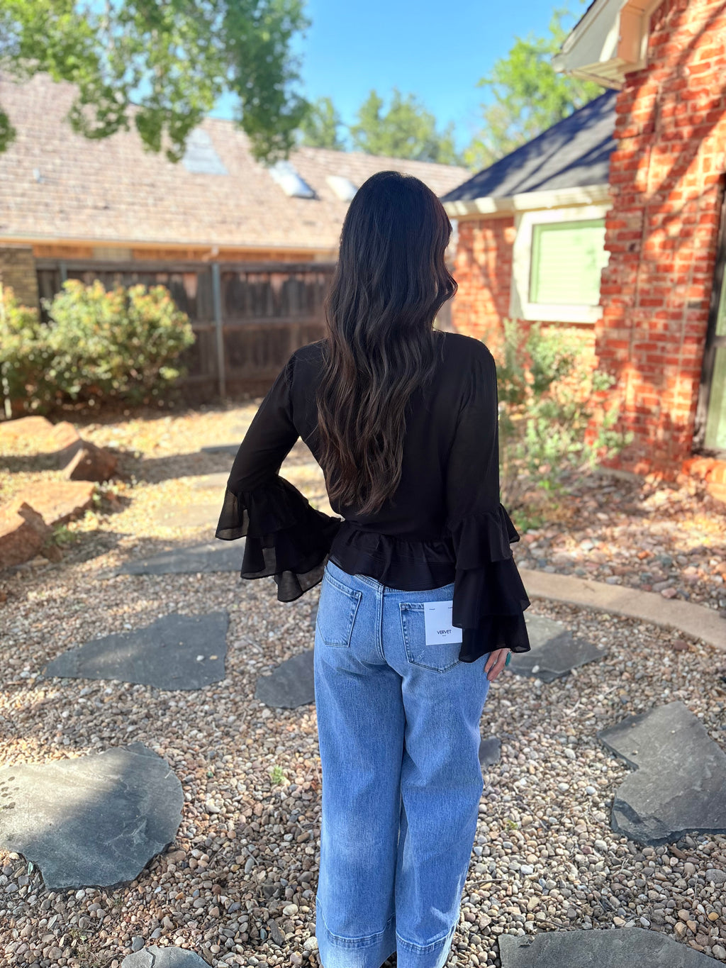 Classy Cowgirl Tie Front Top