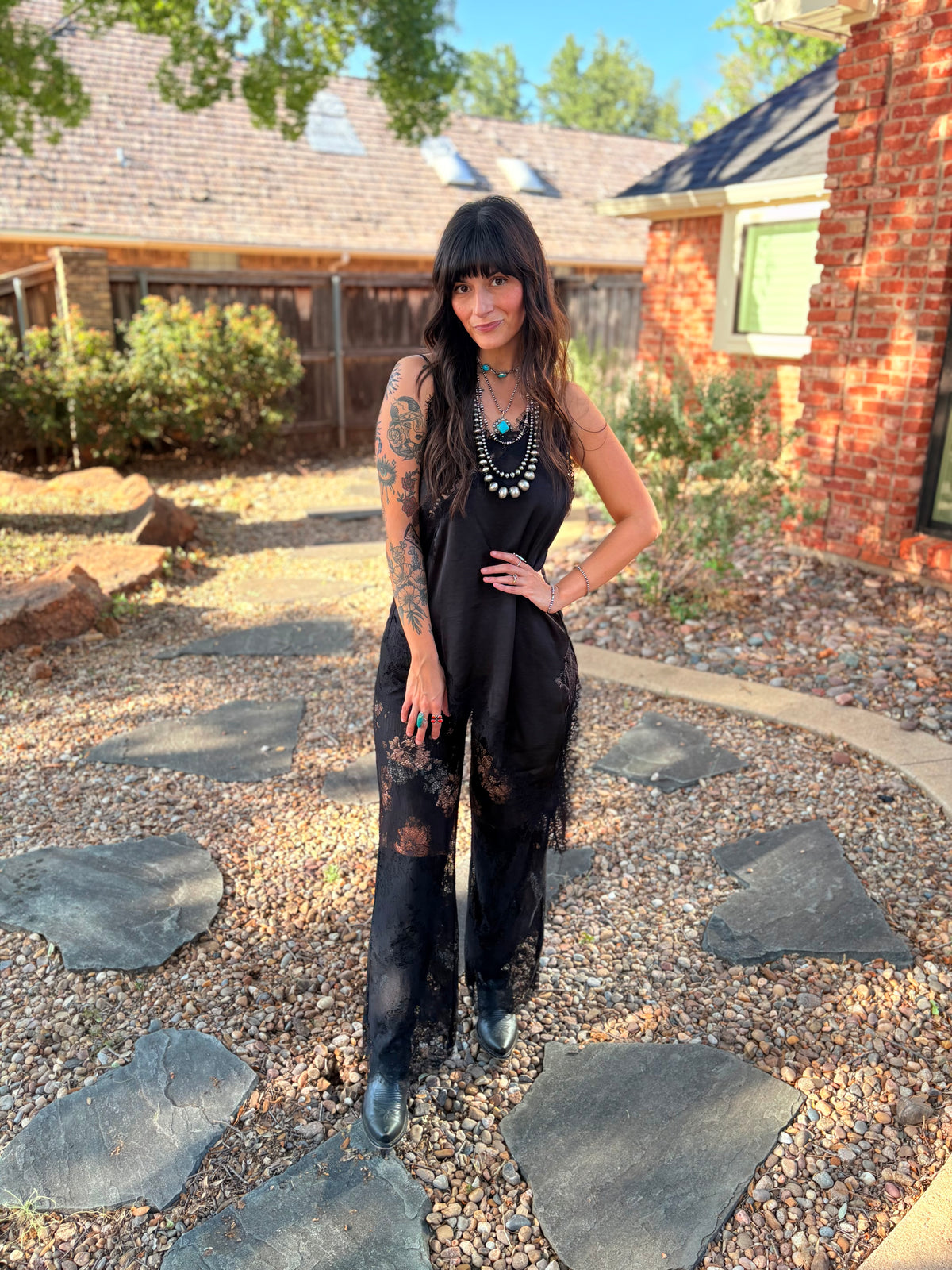 Midnight Satin Pant Set