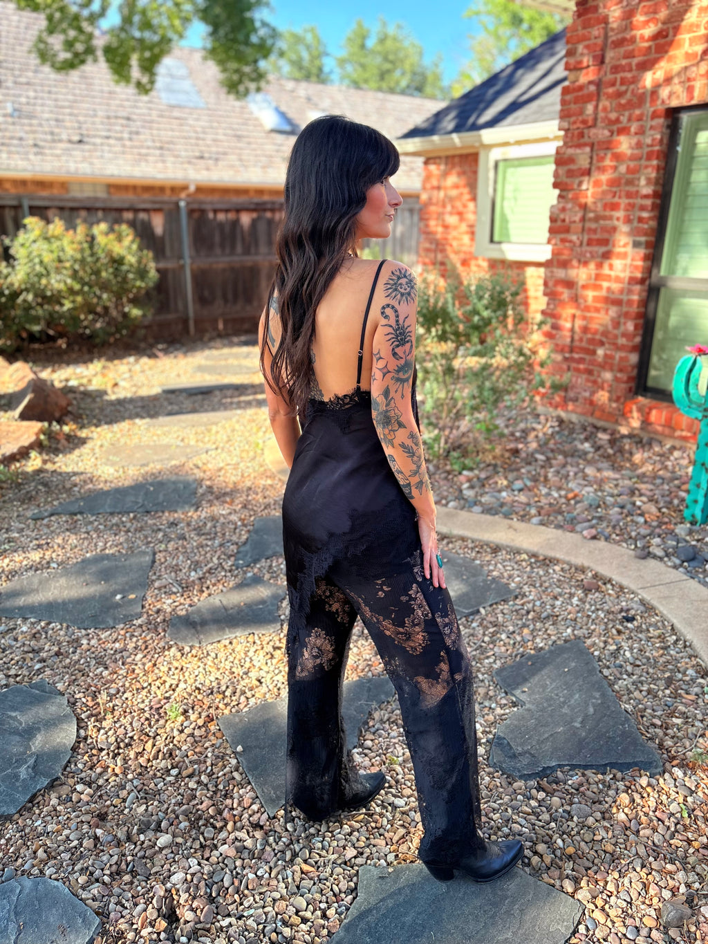 Midnight Satin Pant Set